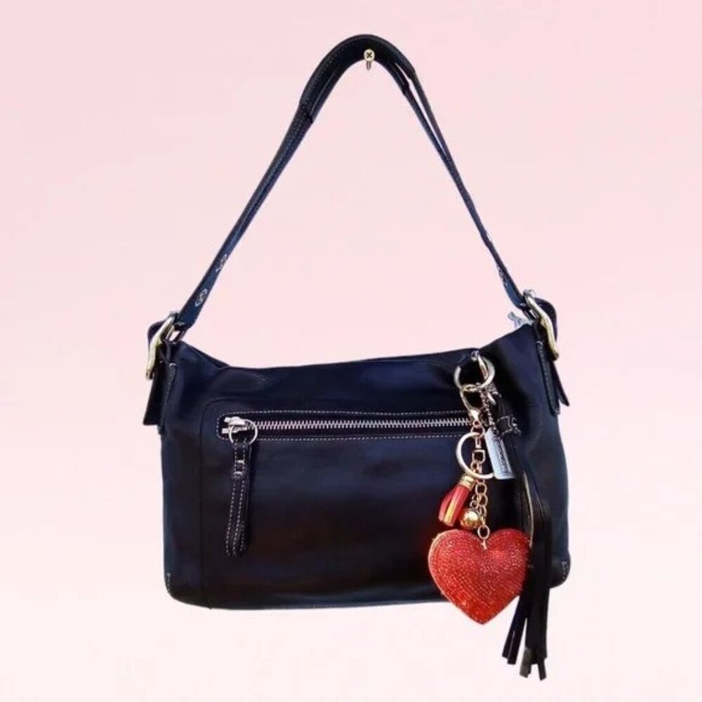 Coach Vintage Black East West Legacy Tassel  #1417